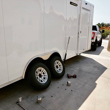 Mobile trailer tire install Scottsdale, AZ